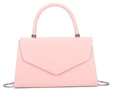 Women Faux Suede Clutch Bag Ladies Evening Party Prom Bridal Top Handle Handbags