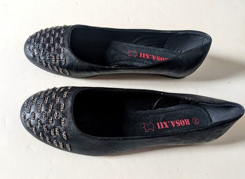 Black ballerina style pump - black,
