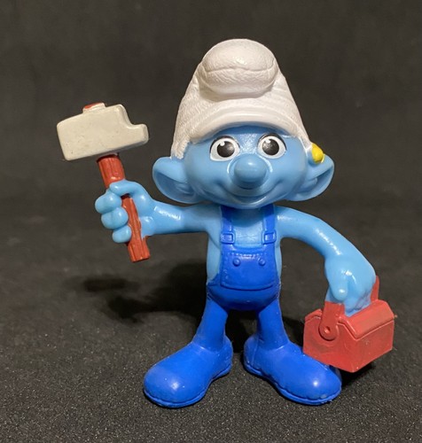 Handy smurf figure with hammer - smurf,
