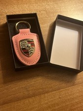 Porsche Leather Keyring/Keychain (Pink) - Perfect For Your Collection