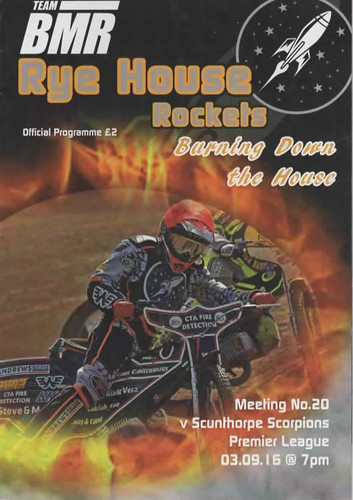Rye house speedway programme - rye,