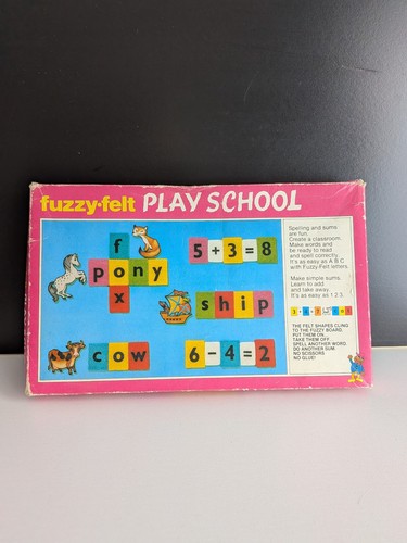 Vintage fuzzy felt play - vintage, school
