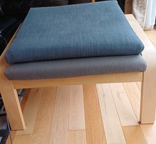 IKEA POANG FOOTSTOOL GOOD CONDITION GREY CUSHION