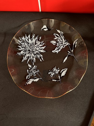 Vintage chance glass plate - glass,