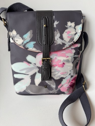 Joules grey pink floral wax - pink,