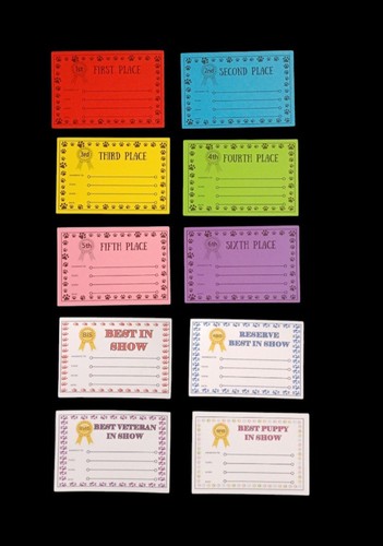 Place cards dog - cards, show