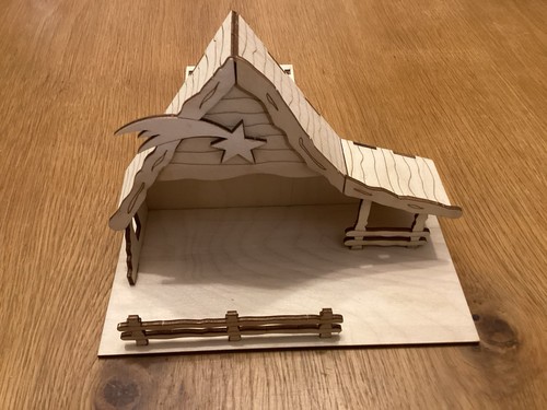 Laser cut wooden - by, 4”