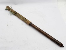 VINTAGE HOTBED SOIL TESTER THERMOMETER GARDEN TOOL WOOD BRASS METAL