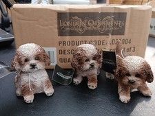COCKAPOO puppies Set Of 3 Dog  Ornaments Figurines DECOR GIFT HOME 