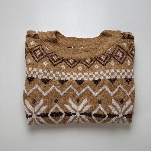 Vintage fair isle knit jumper - fair,