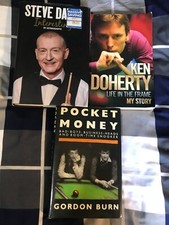 3 Snooker Books- STEVE DAVIS/KEN DOCHERTY/POCKET MONEY