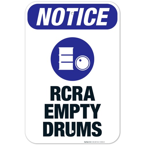 Rcra empty drums sign osha - drums, sign,