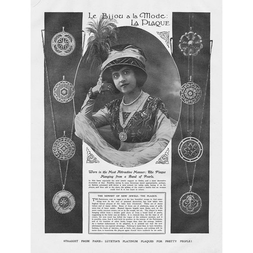 Plaque bijou la mode - la, a