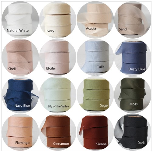 Pure silk chiffon bias ribbon - pure,