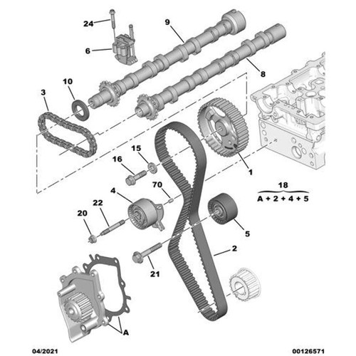 Engine camshaft pulley - camshaft,