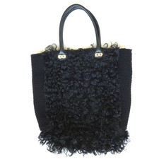 Marni Black Shearling & Curly