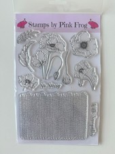 Pink frog clear stamps - clear,