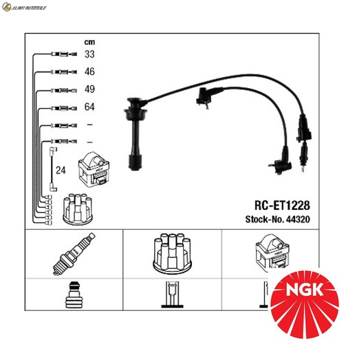 Ignition lead set - ignition, 44320