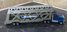 Vintage 1988 Micro Machine Galoob Car Transporter Lorry Truck Grey Blue