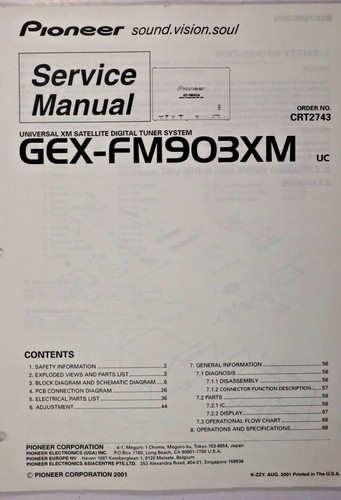 Service manual for pioneer - service,