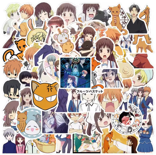50pcs fruits basket stickers - fruits,