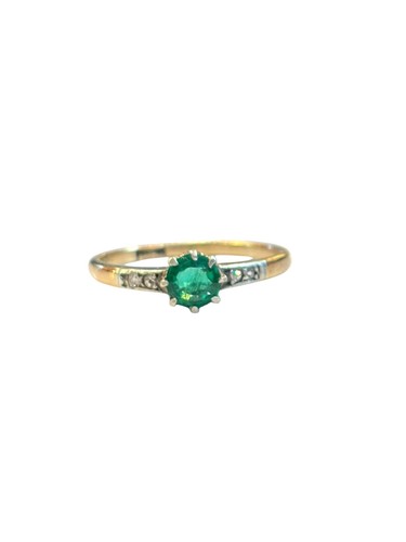 18ct antique emerald - antique,