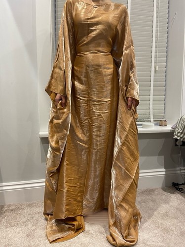 Gold butterfly abaya - gold,