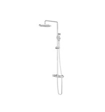 Swirl Lulworth Rear-Fed Exposed Chrome-Plated Thermostatic Mixer Shower with...