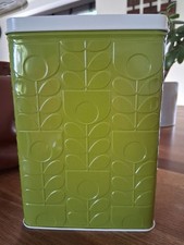 Orla Kiely Lime Green Embossed  Rectangular Storage Tin
