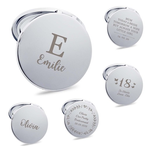 Personalised engraved compact - personalised,