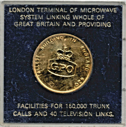 Gpo post office tower - office, medal
