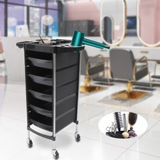 Barber Hairdressing Salon Trolley Hair Colouring Spa Cart Rolling Storage Drawer
