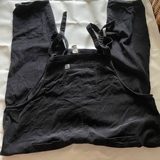 Lucy&Yak Black Corduroy Dungarees UK 32 R Organic Autumn Winter Casual