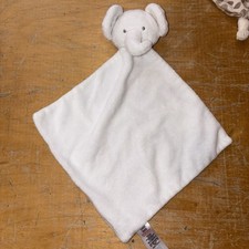 Asda elephant comforter soft toy George white cloud blankie
