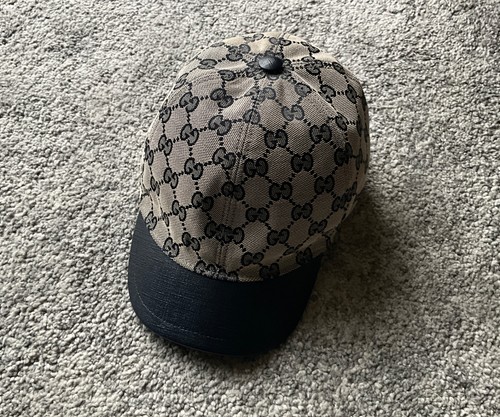 Gucci canvas navy leather - gg,