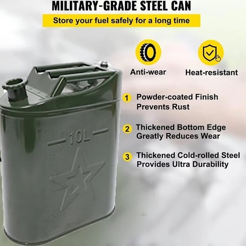 Metal jerry can 10l - 10l, car