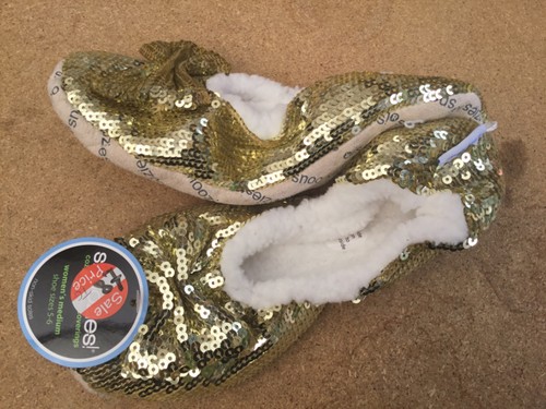 Ladies snoozies slipper gold - ladies,