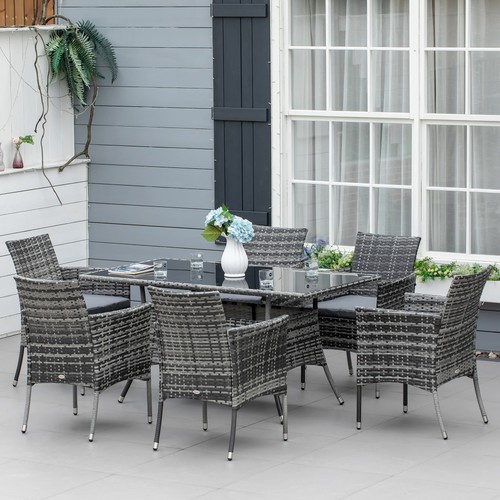 Seater rattan dining set - rattan,