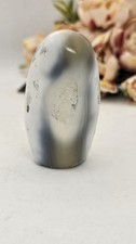 Orca White Agate Freeform Cut