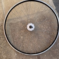 25” SHIMANO NEXUS electro wheel DYNAMO HUB FRONT WHEEL SILVER RIM SHOPPER FOLDER