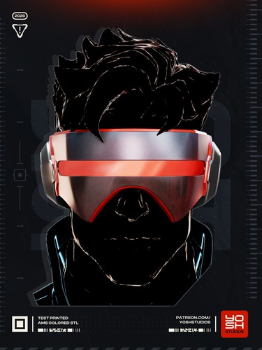 Cyclops visor printed - , 3d