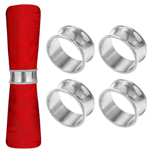 Alloy serviette napkin - napkin, rings