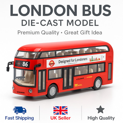 Die cast metal london bus - cast,