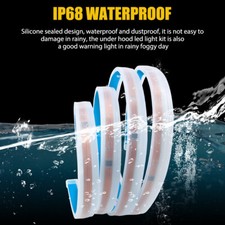 Dynamic Scan Start Up Hoodbeam Kit, Flexible Car Hood LED DRL Strip Lights 5.9FT