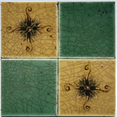 Antique fireplace tile sherwin - tile,