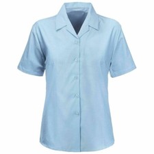 Girls Blue Short Sleeve Revere