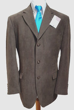 M&S Collezione Mens Blazer Jacket 42"R Light Brown soft touch suedette