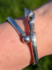 Antique Silver Horse Hoof Bangle