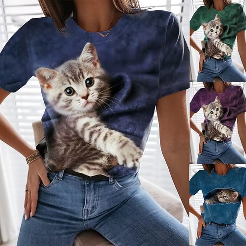 Summer ladies cat print - summer,