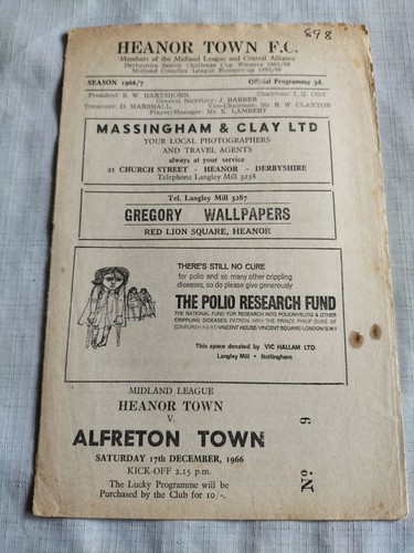 1966 heanor town alfreton - v,